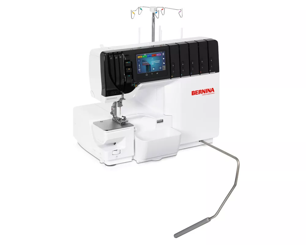 Bernina L 890 — коленоподъёмник (система свободных рук)