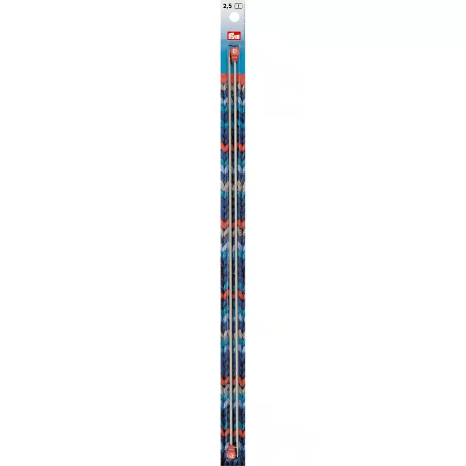 191473 Спицы прямые, алюминий, 40 см, 2,50 мм, Prym