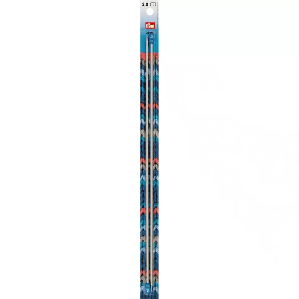 191463 Спицы прямые, алюминий, 35 см, 3,00 мм, Prym