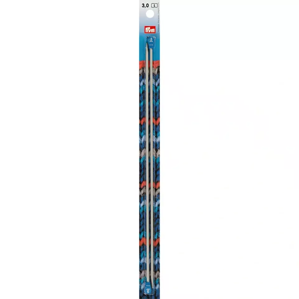 191452 Спицы прямые, алюминий, 30 см, 3,00 мм, Prym