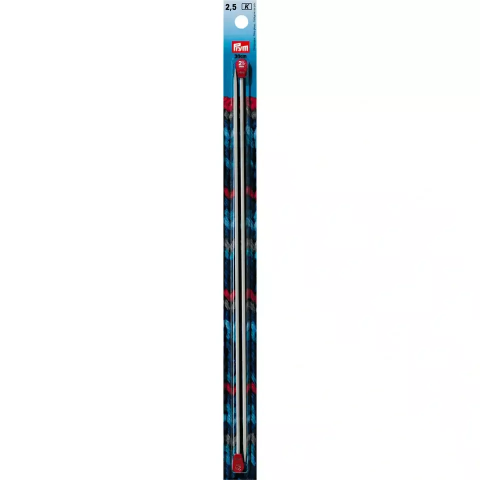 191451 Спицы прямые, алюминий, 30 см, 2,50 мм, Prym
