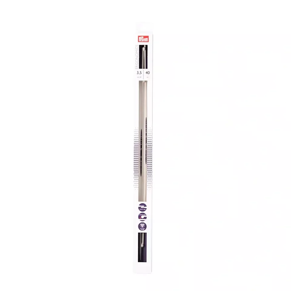 190403 Спицы прямые, пластик, 40 см, 3,50 мм, Prym Ergonomics
