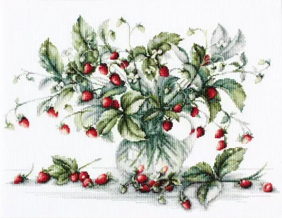 B2267 Набор для вышивания Букет земляники (Bouquet of Strawberries), 34 x 25,5 см, Luca-S