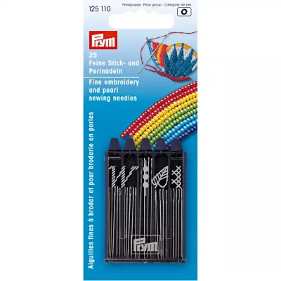125110 Иглы для бисера и вышивки, 25 шт, Prym