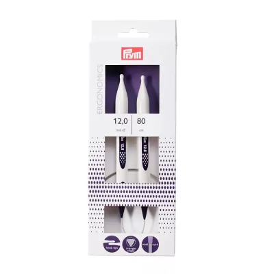 215814 Спицы круговые, 80 см, 12,0 мм, пластик, Prym Ergonomics