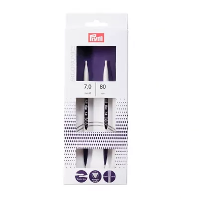 215810 Спицы круговые, 80 см, 7,0 мм, пластик, Prym Ergonomics