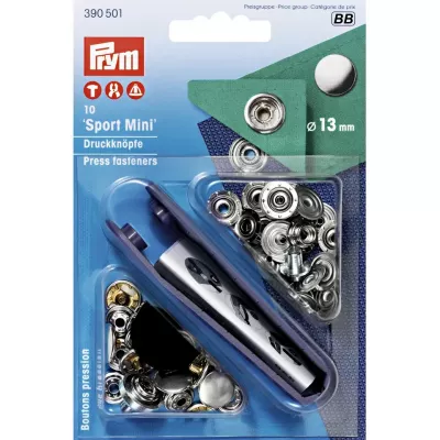 390501 Кнопки Sport Mini 13мм серебро Prym