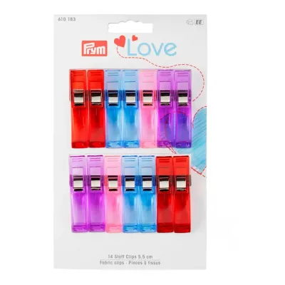 610183 Прищепки большие для работы с тканями 5,5 см 14 шт, Prym Love