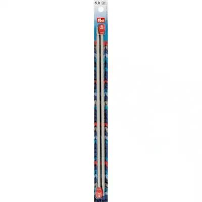 191456 Спицы прямые, алюминий, 30 см, 5,0 мм, Prym