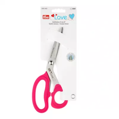 610542 Ножницы для ткани с микрозаточкой, розовый, 21 см, Prym Love