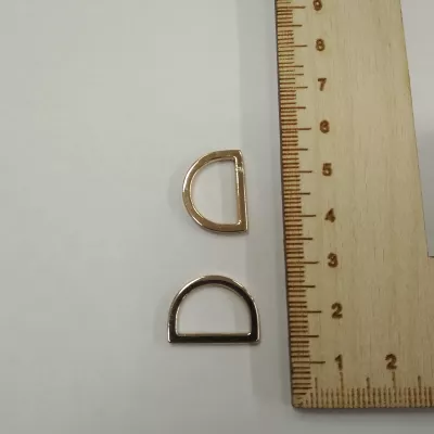 Полукольцо-1, 15 мм, золото, металл
