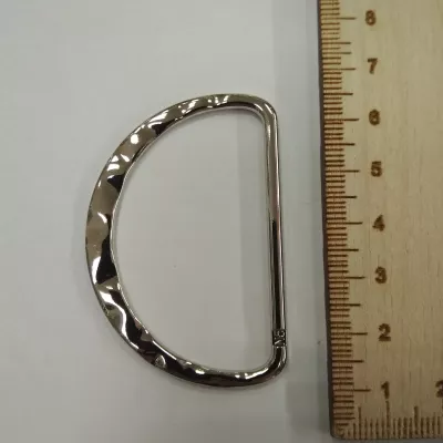 Полукольцо-3, 50 мм, серебро,  металл