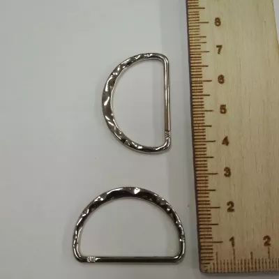 Полукольцо-3, 30 мм, серебро,  металл