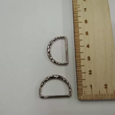 Полукольцо-3, 20 мм, серебро,  металл
