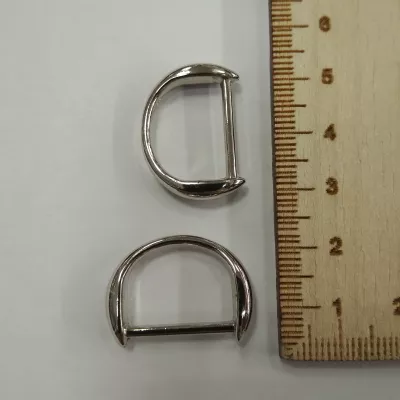 Полукольцо-4, 18 мм, серебро,  металл