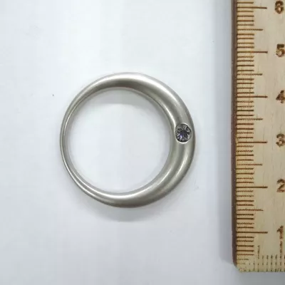 Кольцо d 25 мм, матовое серебро 