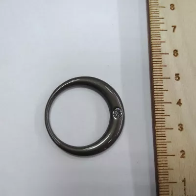 Кольцо d 25 мм, темный никель матовый