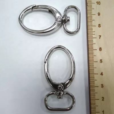 Карабин, 20 мм кольцо, серебро 
