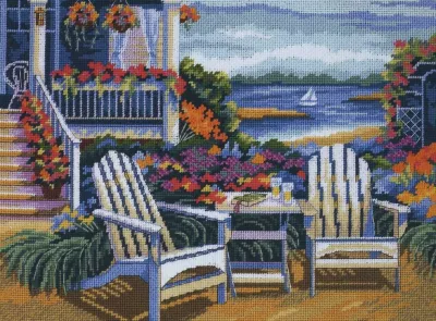 20070 Набор для вышивания Уединение на пляже (Beach Retreat), 41 x 30 см, Dimensions