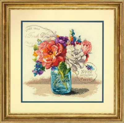 70-35334 Набор для вышивания Букет садовых цветов (Garden Bouquet), 30.4 x 30.4 см, Dimensions