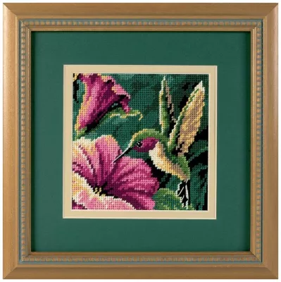 7210 Набор для вышивания Драма о колибри (Hummingbird Drama), 13 x 13 см, Dimensions