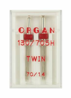 Иглы двойные стандартные №70/1.4, 2шт.Organ