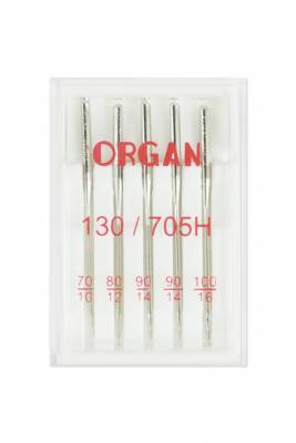 Иглы стандарт № 70, 80, 90(2), 100, 5 шт. Organ