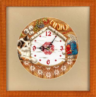 Набор для вышивания PANNA C-1393  ( Ч-1393 )  Часы. Домовенок Поварешкин