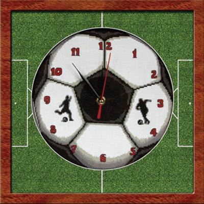 Набор для вышивания PANNA C-1394  ( Ч-1394 )  Часы. Футбольный мяч