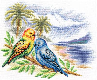 Набор для вышивания PANNA PT-0856  ( ПТ-0856 )  Волнистые попугайчики