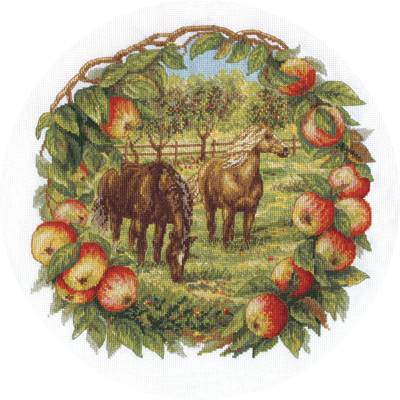 Набор для вышивания PANNA J-1453  ( Ж-1453 )  Кони в яблоках