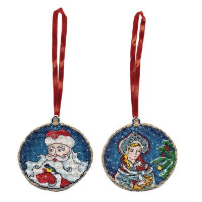 Набор для вышивания PANNA IG-1535  ( ИГ-1535 )  Новогоднее украшение. Дед Мороз и Снегурочка