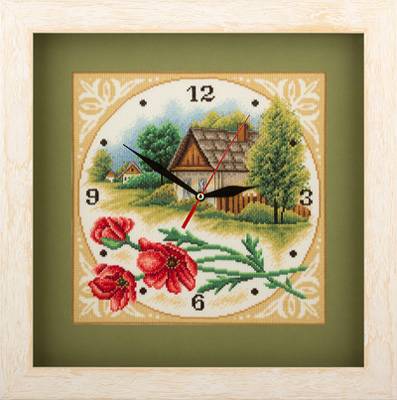 Набор для вышивания PANNA CH-1563  ( Ч-1563 )  Часы. Домик