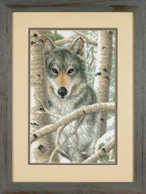 3228 Набор для вышивания Зимний волк (Wintry Wolf), 22.8 x 35.5 см, Dimensions