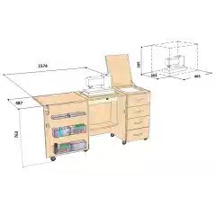 Стол для швейной машины Комфорт-2