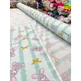 Ткань для шитья Штапель, вискоза 100%, 1 м, 120 гр/м2, ширина 145 см, зайчик — фото 4