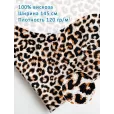 Ткань Штапель Леопард, вискоза 100%, 1 м, 120 гр/м2, ширина 145 см, лео — фото 1