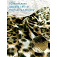 Ткань Штапель Леопард, вискоза 100%, 1 м, 120 гр/м2, ширина 145 см, лео — фото 1