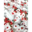 Штапель ткань, вискоза 100%, 1 м, 120 гр/м2, ширина 145 см, ромашки — фото 4