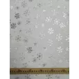 Плюш со снежинками, ткань для шитья, 1 метр, плотность 190 г/м², высота ворса 1,5 мм, ширина 150 см, цвет белый — фото 3