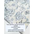 Ткань для шитья Индийский хлопок, 100% хлопок, ширина 150 см, 1 м, цвет веточки, серо-голубые — фото 3