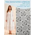 Вязаное шитье на батисте, ткань для шитья, ширина 140 см, 1 м, цвет пэчворк — фото 1