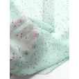 Шифон, ткань для шитья, ширина 150см, 1 м, цвет мелкие цветочки на мятном — фото 4