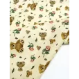 Ткань хлопок для рукоделия, 50*50 см, 100% хлопок, цвет мишки, бежевый фон 50 — фото 3