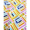 Ткань хлопок для рукоделия, 50*50 см, 100% хлопок, цвет оранжевые штрихи 50 — фото 3