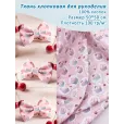 Ткань хлопок для рукоделия, 50*50 см, 100% хлопок, цвет кексики, розовый фон 50 — фото 1