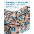 Штапель ткань для шитья, принт, 70% вискоза, 30% хлопок, 1 м — фото 1