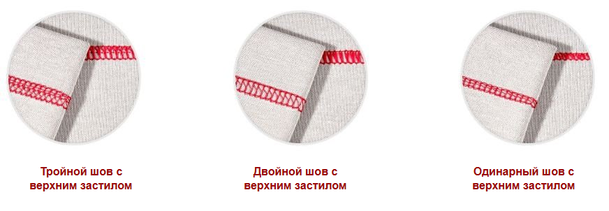 Brother CV 3550 — тройной, двойной и одинарный швы с верхним застилом